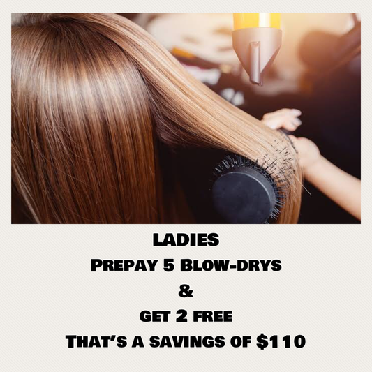 In Salon Blowdry Deal Buy 5 Get 2 Free