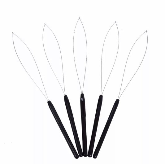 5 pcs Hair Extension Hook Pulling Tool Needle Threader